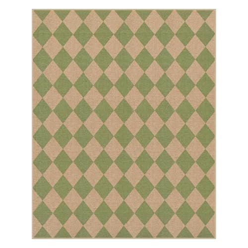 Checkered Easy Jute Living Room Rug (80 Sq Ft)
