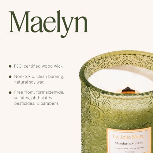 Mandarin Matcha Scented Candle for Home (19 Ounce)