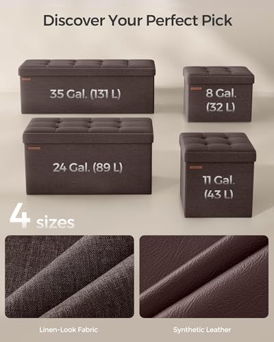 43.3 Inches Folding Storage Ottoman Bench