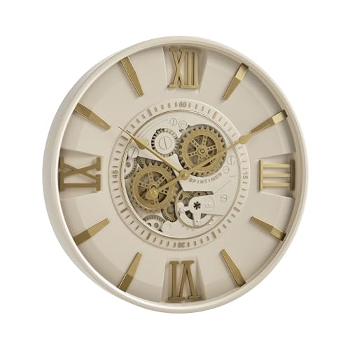 Mid Century Modern 24 Inch Moving Gear Walll Clock
