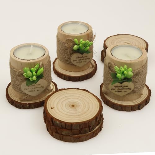 Natural Wood Slices 30 Pcs 3.0 (30 Count)