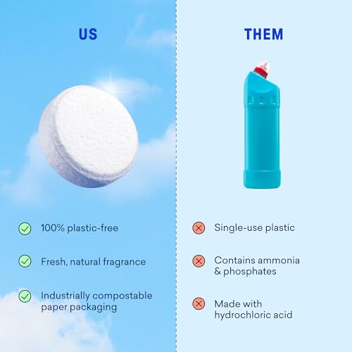 100% Plastic Free Toilet Bowl Cleaner Tablets (28 Count)