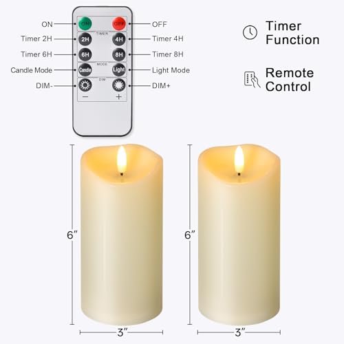 Outdoor Flameless Candles with Remote Timer (2 Count)