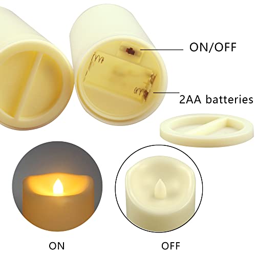 Outdoor Battery Operated Flameless LED Pillar Candles with Remote 3 Pack (3 Count)