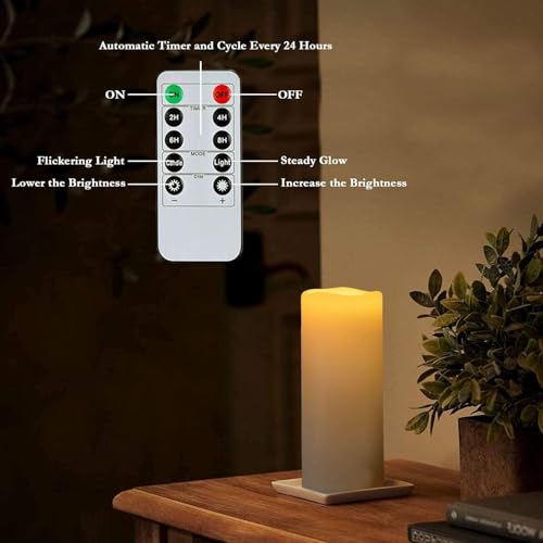 4" x 10" Large Waterproof Outdoor Flameless Candles (4 Count)