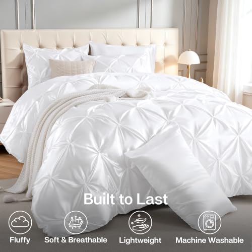 Satin King Size Comforter Set White