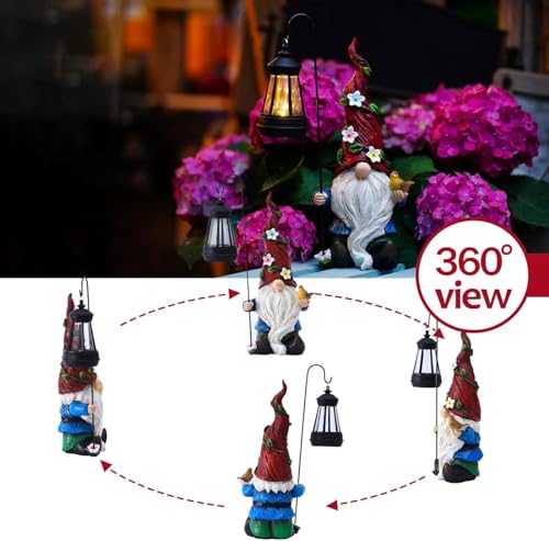Gnomes Outdoor Statue with Solar Lights