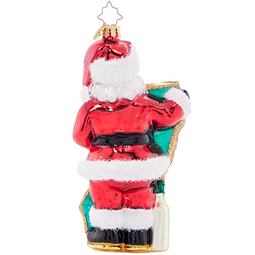 Cali Claus Glass Christmas Ornament