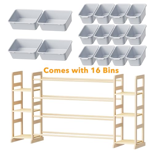 Toy Storage Organizer with 6 Shelves and 16 Bins