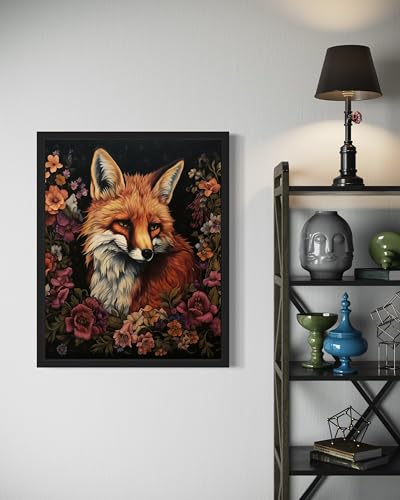 Fox and Flower Unframed Poster Art Print