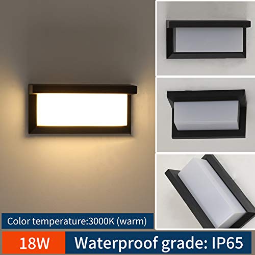 Outdoor Porch Wall Light Modern LED wall Sconces 18W 3000K Wall Mounted wall lamp Aluminum wall Lights fixtures Suitable for Garage