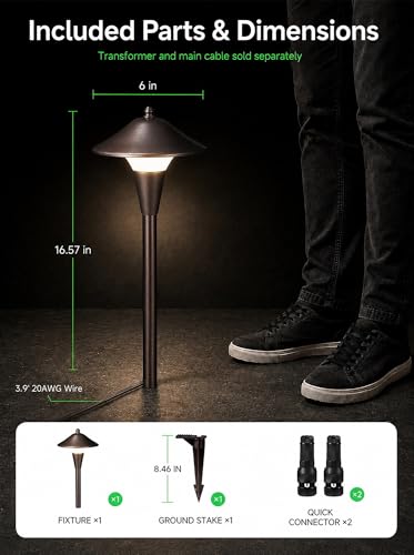 Low Voltage Landscape Sidewalk Lighting (4 Count)