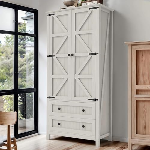 64.5" Pantry Cabinet with Barn Doors