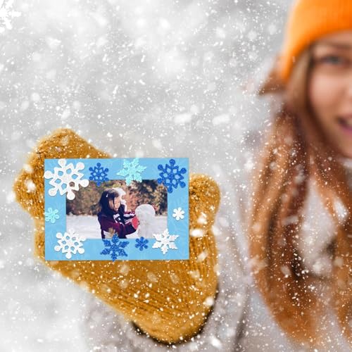 28 Packs Winter Picture Frame Craft Kits for Kids (28 Count)