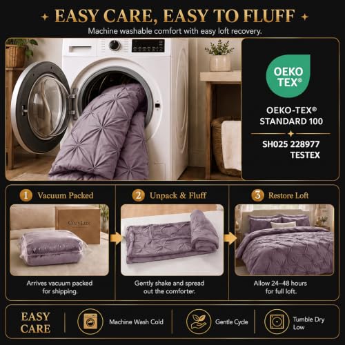 Full Size Comforter Sets Grayish Purple