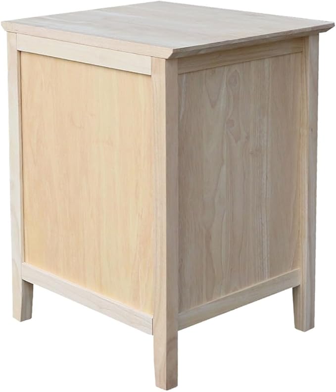 25"H Solid Wood Bedroom Nightstand with 3 Drawers, Parawood Construction, Paint or Stain in Any Color, Durable and Eco-Friendly, Unfinished