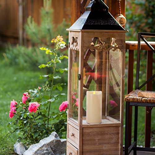 4" x 8" Outdoor Candles with Remote Timer Large Battery Operated Candles