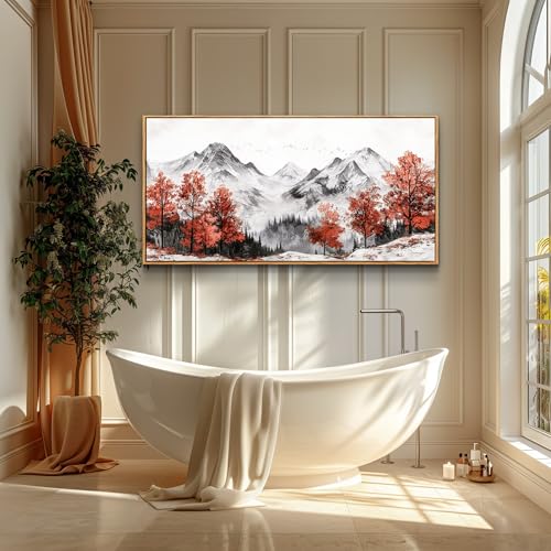 Large Canvas Wall Decor For Living Room Wall Art For Bedroom Office Murals Red Tree Ink
