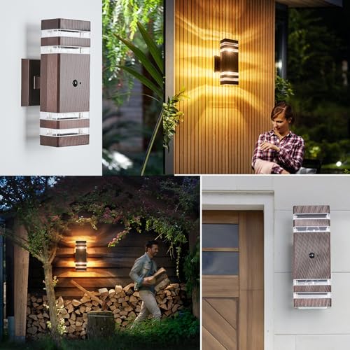 2 Pack Oil Rubbed Bronze Outdoor Wall Lights with 3 (2 Count)