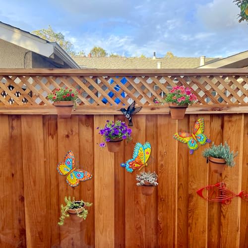 Metal Butterfly Wall Decorations Garden Decor Room Decor (3 Count)