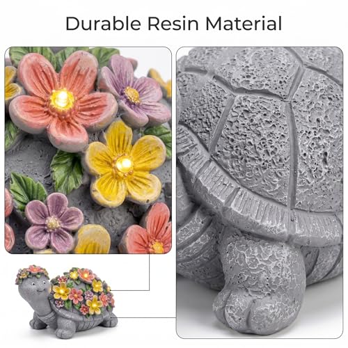 Solar Turtle Statue Garden Decor