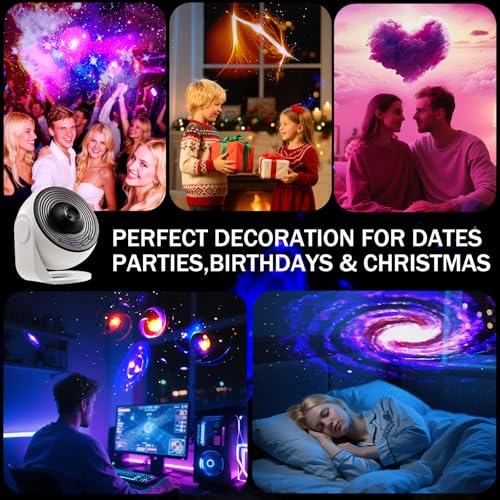 Galaxy Star Projector for Bedroom Ceiling Wall