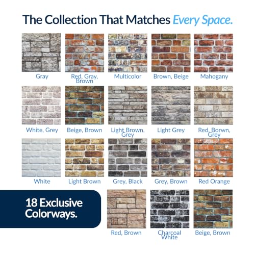 3D Wall Panels Faux Brick (27 Sq Ft)