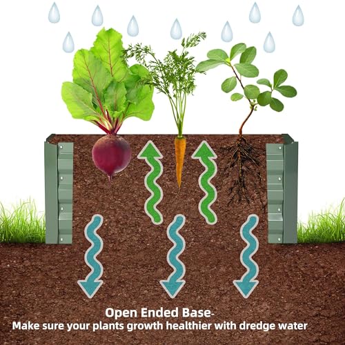 6x2x2FT Green Metal Raised Garden Bed Kit