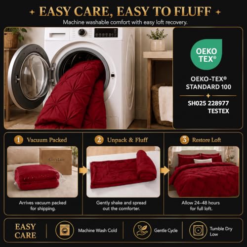 Full Size Comforter Sets Dark Red