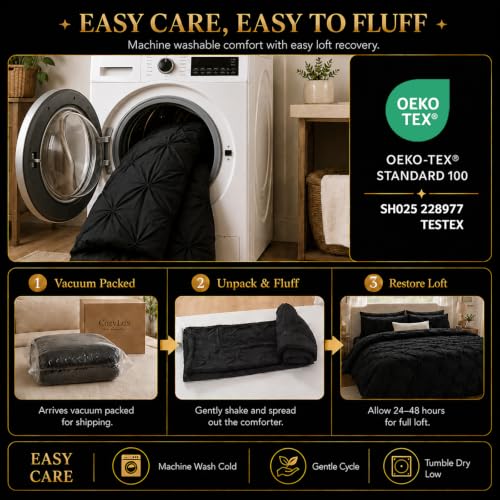 Twin Comforter Set Black