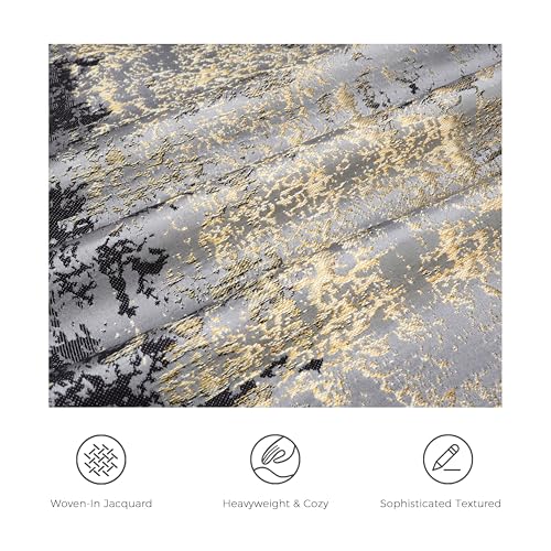 Gold Splashed Industrial Modern Throw Pillow Covers 22x22