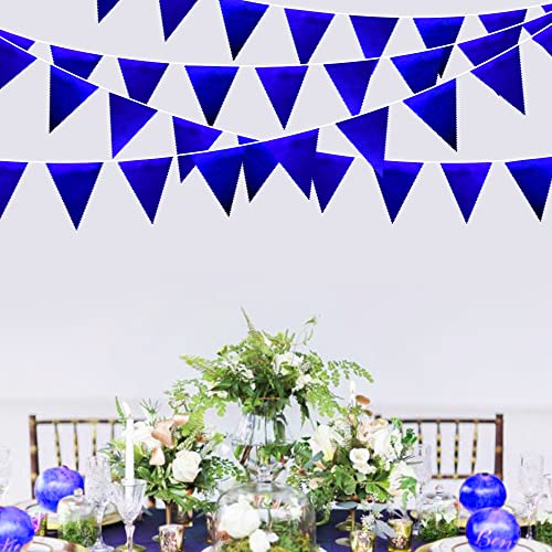 Royal Blue Triangle Pennant Banner Flag