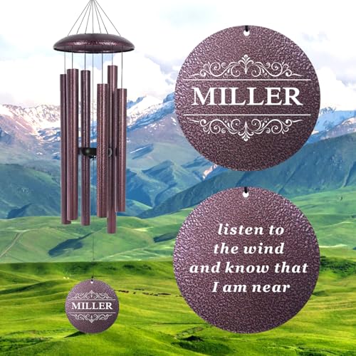 36" Large Deep Tone Personalized Sympathy Wind Chimes
