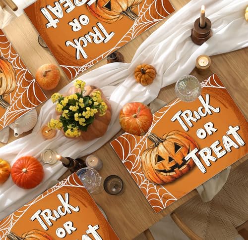 Halloween Pumpkin Placemats Set of 4 (4 Count)