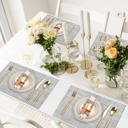 Gray Placemats Set of 8 (8 Count)