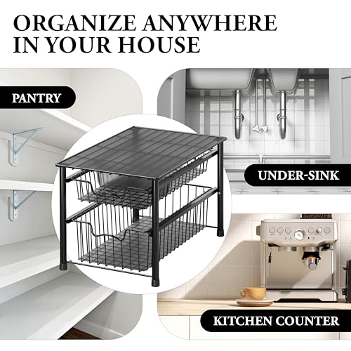 Stackable Sliding Basket Organizer Drawer