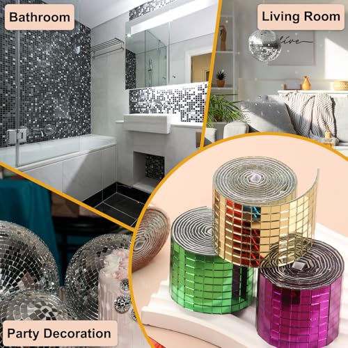 5x5mm Self Adhesive Mirrors Mosaic Tiles (10000 Count)