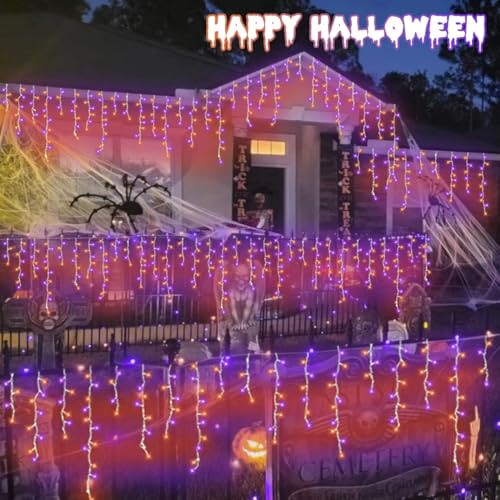 Orange and Purple Halloween Lights (99 Foot)