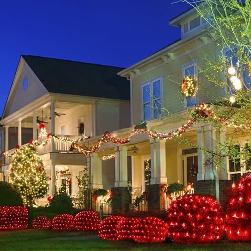 Solar Christmas Net Lights 200LED F8 Big Bulbs
