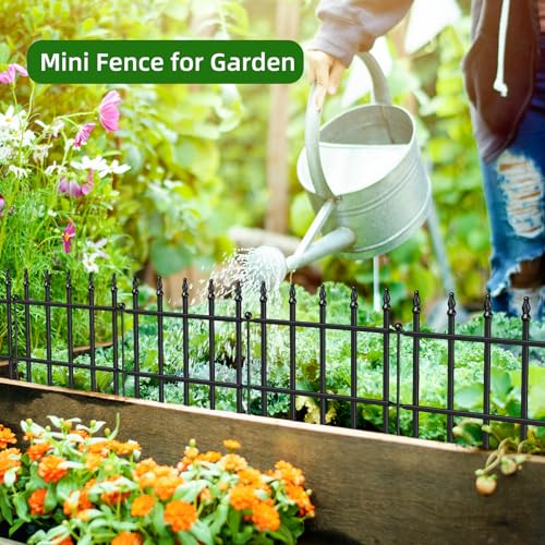 Decorative Metal Garden Fence 11" x 6'