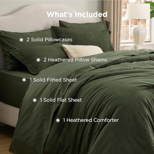 King Size Comforter Set Dark Green