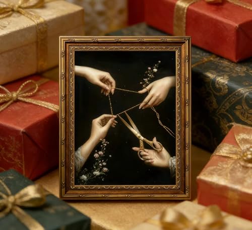 Vintage Gold Framed Thread of Life Wall Art