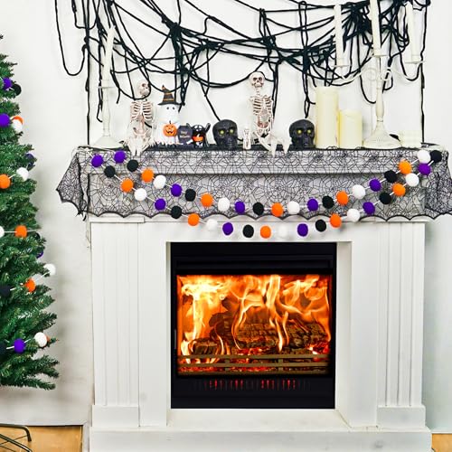 Halloween Pom Pom Garland Decorations (2 Count)