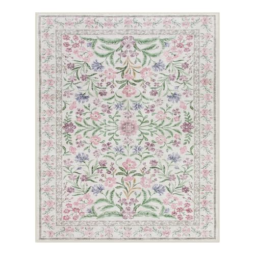 Purple Floral 8x10 Area Rugs