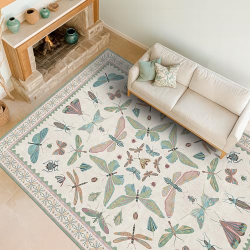 Green and Blue Nursery Rug 5x8 (40 Sq Ft)