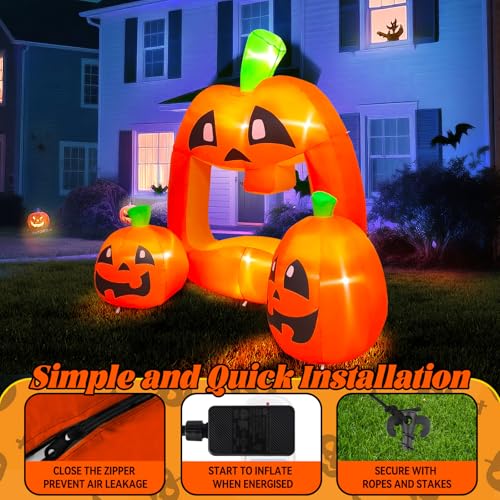 7ft Halloween Inflatables Pumpkin Photo Booth