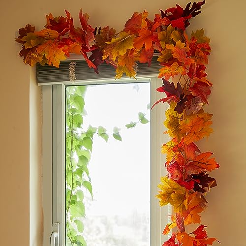6PCS Fall Maple Leaves Garland