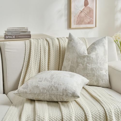 Pack of 2 Faux Cashmere Throw Pillow Covers 18x18 Inch (2 Count)
