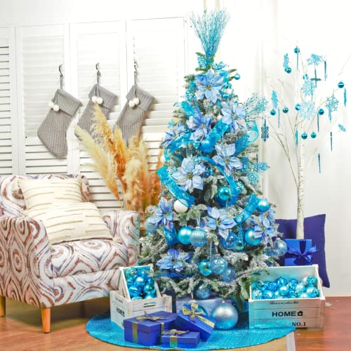 60mm 2.36" Christmas Ball Ornaments Shatterproof Christmas Ornaments Set Decorations for Xmas Tree Balls (24 Count)