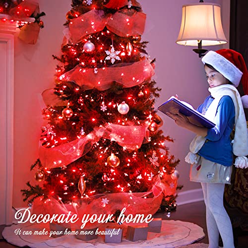 33ft 100 LED Red Halloween Lights with 8 Modes Remote (100 Count)